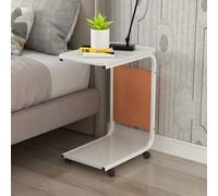 ZLZYPLE C Table de Table, Petite Table d'appoint pour Canapé, Table Basse avec roulettes et Sac de Rangement, Cadre en Métal, Table Basse Moderne pour Salon, Chambre, Table de Chevet et Petits Espaces