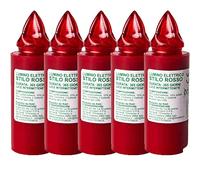 Zm Market Lumino électrique à LED Stilo Pacis, durée 365 jours, rouge avec lumière intermittente rouge, dimensions 9,5 x ø3 cm