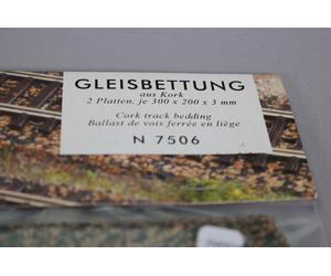 ZM019 BUSCH 7506 N Ballast voie ferree liege Cork track bedding 2 plaque 300200