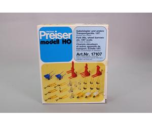 ZM051 PREISER 17107 Maquette train Ho Chariot elevateur appareil transport