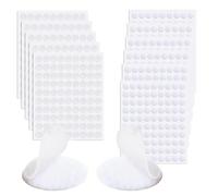 ZMaglorian 1008 Pcs Scratch Autocollant Rond, 10mm Scratch Autocollant Double Face, Blanc Double Face Rond Pastille Adhesive Collant Point, Pastille Scracht Adhesif, pour DIY, Artisanat etc.