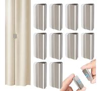ZMaglorian Aimants Rideaux 10 Paires - Pinces Magnétiques pour Tissus Légers à Moyens, Fermeture sans Perçage, Usage Maison & Bureau
