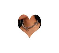 ZMANYIJEW Collier ras du cou à gros nœud pour femme avec perles, one, Acier allié, Pas de gemme