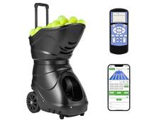 ZMAYPLUS Machine de balle de tennis à programmation intelligente avancée - Haute capacité avec application/télécommande, vitesse de service réglable et entraînement en plein air pour tous les niveaux