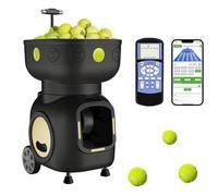 ZMAYPLUS Machine de balle de tennis à programmation intelligente avancée - Haute capacité avec application/télécommande, vitesse de service réglable et entraînement en plein air pour tous les niveaux