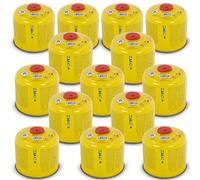 ZMC Lot de 14 cartouches de gaz de 300 g, à visser de 600 ml, avec gaz propane/butane, filetage Euro EN417 7/16", cartouche de valve compatible avec réchaud à gaz, brûleur à gaz, désherbeur, barbecue