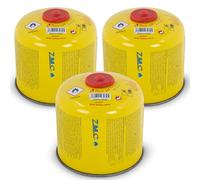 ZMC Lot de 3 cartouches de gaz de 300 g, à visser de 600 ml, avec gaz propane/butane, filetage Euro EN417 7/16", cartouche de valve compatible avec réchaud à gaz, brûleur de mauvaises herbes, barbecue