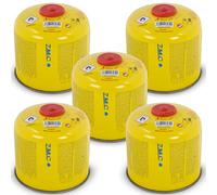 ZMC Lot de 5 cartouches de gaz de 300 g, à visser de 600 ml, avec gaz propane/butane, filetage Euro EN417 7/16", cartouche de valve compatible avec réchaud à gaz, brûleur de mauvaises herbes, barbecue