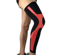 ZMCGNO 1 Manchon de Compression for Jambe entière for Sport en Plein air - Genouillère complète for Homme et Femme, Manchons de Maintien UV, jambières de Cyclisme(1 PCS Red,L)
