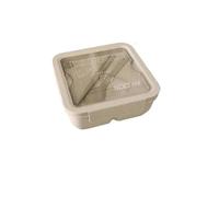 ZMCGNO Boîte à bento portable 850/1200 ml for enfants, boîte lunch étanche, contenant chauffant for micro-ondes, for adultes, hommes et femmes, avec ustensiles(Beige 1100ml)