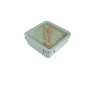 ZMCGNO Boîte à bento portable 850/1200 ml for enfants, boîte lunch étanche, contenant chauffant for micro-ondes, for adultes, hommes et femmes, avec ustensiles(Green 1100ml)