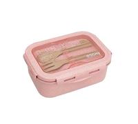 ZMCGNO Boîte à bento portable 850/1200 ml for enfants, boîte lunch étanche, contenant chauffant for micro-ondes, for adultes, hommes et femmes, avec ustensiles(Pink 850ml)