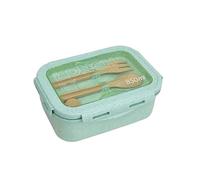 ZMCGNO Boîte à bento portable 850/1200 ml for enfants, boîte lunch étanche, contenant chauffant for micro-ondes, for adultes, hommes et femmes, avec ustensiles(Green 850ml)