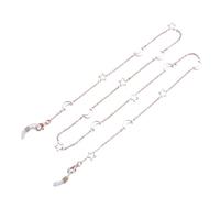 ZMCGNO Chaine Lunette Chaînes de Lunettes en Perles de Cristal for Femmes, Support de chaîne de Visage, antidérapant, lanière de Lunettes de Soleil, Cordon de Cou, Bijoux de Lunettes(B-Rose Gold)