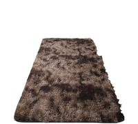 ZMCGNO Couverture de Chevet Moderne et Simple for Chambre à Coucher, Couleur Unie, Teinture par nouage, Salon, Fille, Tapis Sol en Peluche(Coffee tie-Dye,50cmx80cm)