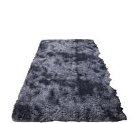 ZMCGNO Couverture de Chevet Moderne et Simple for Chambre à Coucher, Couleur Unie, Teinture par nouage, Salon, Fille, Tapis Sol en Peluche(Dark Grey tie-Dye,140cmx200cm)