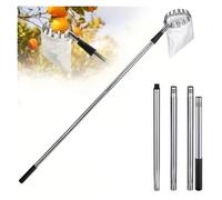ZMCGNO Cueille-Fruits en Acier Inoxydable avec Perche télescopique de 1,6/2,4/3,2/4 m, Outil idéal for la cueillette en Hauteur dans Les vergers et Les Jardins agricoles.(1.6M Fruit Picker)
