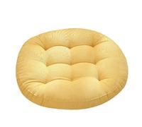 ZMCGNO Meditation Floor Round Pillow for Seating on Solid Tufted Thick Pad Cushion for Yoga Balcony Chair Seat Cushions(Yellow,42CM)