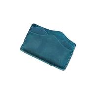 ZMCGNO Porte-Cartes de crédit Luxe en Cuir véritable Crazy Horse, étui for Cartes d'identité avec 5 emplacements for(Blue)