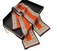ZMCGNO Ruban double couche léger et fin, petite bande, ceinture, protège-cou, écharpe, cravate(Orange)