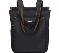 ZMCGNO Sac à dos convertible for femme, sac bandoulière esthétique avec compartiment for ordinateur portable et poche secrète de 15,6 pouces(Black(32x40x13cm))