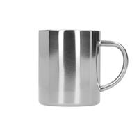 ZMCGNO Tasse à café 400 ml en acier inoxydable 304, double couche, anti-brûlure, avec poignée, for, thé, eau, accessoires de cuisine(Silver)