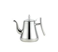 ZMCGNO Théière 1000/1500 ml en acier inoxydable avec passoire à thé, bouilloire dorée et argentée infuseur, théière fleurs(Silver 1.5L)