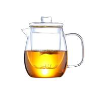 ZMCGNO Théière en verre transparent for cuisinière, théière domestique, résistante à la chaleur, haute température, antidéflagrante, infuseur thé, cafetière, tasse lait(600ML)