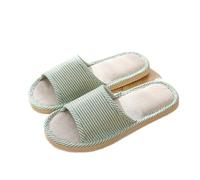 ZMCGNO Tongs de printemps et d'automne for hommes femmes, pantoufles d'intérieur douces antidérapantes, semelle en mousse décontractée, chaussures sol lin for Couple(1,37-38)