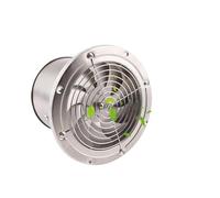 ZMCGNO Ventilateur d'extraction de toilettes cuisine 25 W 4 pouces en acier inoxydable Mini ventilateur fenêtre Ventilation d'air tirage Tuyau métal(Round With Cover)