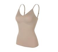 ZMCGNO Women V-Neck Shapewear Camisole Tummy Control Shaping Tank Tops Slimming Underwear Seamless Corset Compression Body Shapers(Beige,M)
