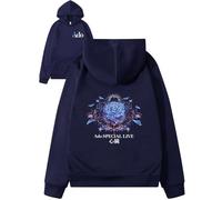 ZMCLZMD Ado Sweats À Capuche Graphique en Direct Hoodie Oversized Retro Trendy Style Couple's Top Unisex-Navy Blue||x_s