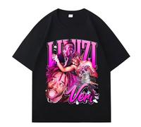 ZMCLZMD Hip Hop Rapper Lil Uzi Vert T-Shirt Graphique Street Hip-hop Style Convient pour Les Couples Unisex S-3XL Y2k-Black||s