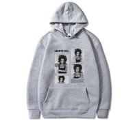 ZMCLZMD Hoodies Lauryn Hill Style Harajuku Sweat-Shirt À Manches Longues Pull Décontracté Vêtement D'extérieur Ample pour Hommes Et Femmes Streetwear Sportif S/3XL Noir-Light Grey||s