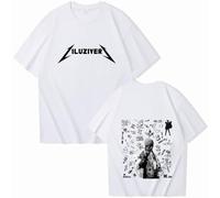 ZMCLZMD Lil Uzi Vert Manches Courtes Luv Est Rage 2 2025 Plus Taille T-Shirt Musique Fans Street Hip-hop Style Convient pour Les Couples Unisex S-3XL-white||XX_l