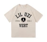 ZMCLZMD Lil Uzi Vert T-Shirt Eternal Atake 2 T-Shirt Hommes Harajuku Graphic Print Pattern Style Retro Convient Aux Hommes Et Aux Femmes-Khaki||l