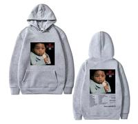 ZMCLZMD Lil Wayne Sweats À Capuche Album Cover Double Sided Print Street Trend Classique Imprimé Motif Couple Hoodie Adapté Aux Hommes Et Aux Femmes-Grey||m