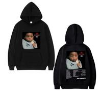 ZMCLZMD Lil Wayne Sweats À Capuche Album Cover Double Sided Print Street Trend Classique Imprimé Motif Couple Hoodie Adapté Aux Hommes Et Aux Femmes-Black||m