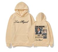 ZMCLZMD Rapper Hoodie Luis Miguel Tour 2025 Album Graphiques Sweatshirt À Capuche Trendy Impression Couple's Top pour Les Hommes Et Les Femmes-Khaki||x_s