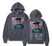 ZMCLZMD Rapper Lil Wayne Sweats À Capuche Album Double Faced Graphic Hoodie Hommes Femmes Loose Fitting Street Style Classique Printed Pattern Couple's Top-Dark Grey||m