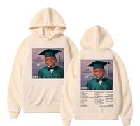 ZMCLZMD Rapper Lil Wayne Sweats À Capuche Album Double Faced Graphic Hoodie Hommes Femmes Loose Fitting Street Style Classique Printed Pattern Couple's Top-Khaki||m