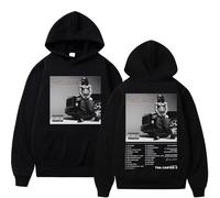 ZMCLZMD Rapper Sweats À Capuche Lil Wayne Album Double Sided Print Hoodie Classique Kangaroo Pocket Loose Fit Print Trendy Hommes Femmes-Black||m
