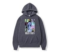 ZMCLZMD Singer Hoodie Miley Cyrus Esthétique Graphique Sweats À Capuche Tendance Impression Littéraire Vintage Sexy Tendance Tenue Hommes Femmes-Dark Grey||s