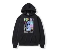 ZMCLZMD Singer Hoodie Miley Cyrus Esthétique Graphique Sweats À Capuche Tendance Impression Littéraire Vintage Sexy Tendance Tenue Hommes Femmes-Black||x_l