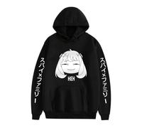 ZMCLZMD Spy X Family Sweat À Capuche Cartoon Pull À Manches Longues Sweatshirt Kawaii Anya Forger 2D Imprimé Hoodie Couple Mignons Inspirés des Anime Unisexe-Black 1||s