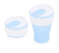 ZMCLZMD Tasse De Voyage Portable Pour Café Tasse À Eau Pliable En Silicone Écologique Poche Boissons Chaudes Et Froides Bureau Salle Sport Design Compact-2||375ml