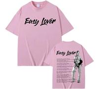 ZMCLZMD Tshirts Miley Cyrus -Easy Lover T-Shirts Imprimés Graphiquement Hannah Montana AES Sweatshirt Tendance Jeune Style Rétro Couple Top Unisex-Pink||3X_l
