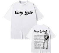 ZMCLZMD Tshirts Miley Cyrus -Easy Lover T-Shirts Imprimés Graphiquement Hannah Montana AES Sweatshirt Tendance Jeune Style Rétro Couple Top Unisex-White||x_l