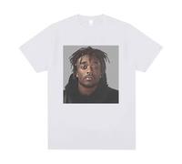 ZMCLZMD Unisex Rapper Lil Uzi Vert Mugshot T-Shirt Hip-Hop Tendance Casual T-Shirt À Manches Courtes Vêtements D'été XS-3XL-White||x_l