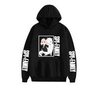ZMCLZMD Unisexe Spy X Family Sweat-Shirt À Capuche Anya Forger Sweat-Shirt À Capuche Imprimé Anime Hoodie Doublé Polaire À La Mode pour Hommes Et Femmes XXS-4XL-Black 1||x_s